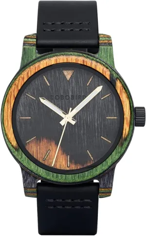 for Men BOBO BIRD Men Wooden Watch Fashion Quartz stratagem pump Analog Wristwatch Colorful Handmade Wooden Watches 