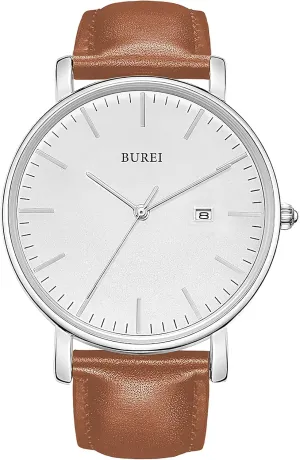 for Men BUREI Men Wrist Watches Fashion Minimalist unprotected valve German Analog Quartz Waterproof Watches 