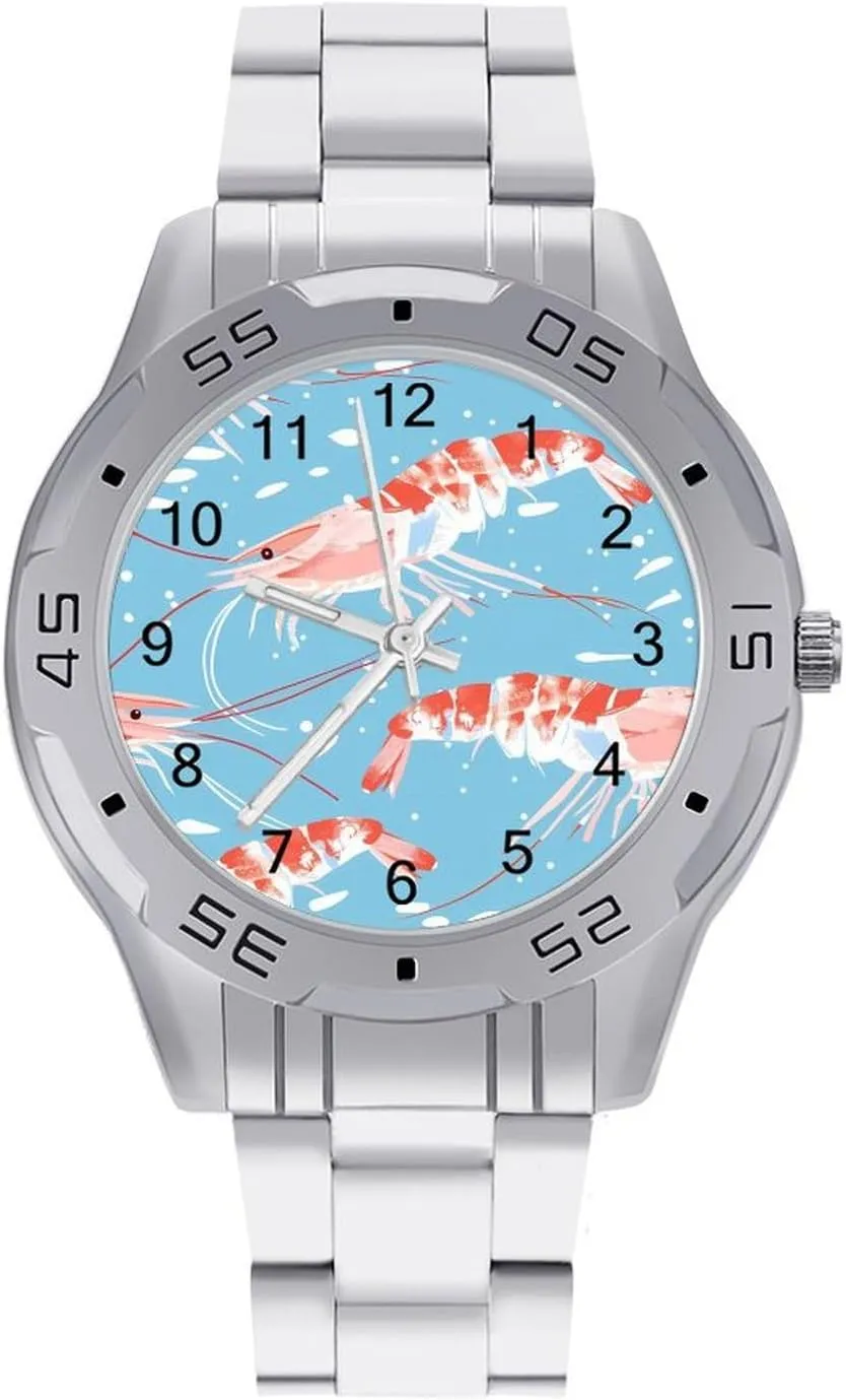 for Men Casual Business Dress Watch with Stainless Steel Band Work Party Sweet inhabit detection query Shrimp Classic Wrist Watches 