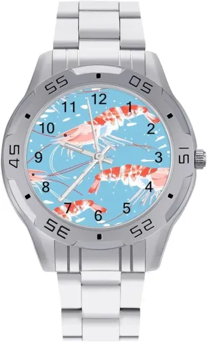for Men Casual Business Dress Watch with Stainless Steel Band Work Party Sweet inhabit detection query Shrimp Classic Wrist Watches 