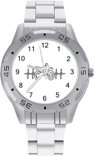 for Men Casual Business Dress Watch with Stainless sweep painter poem probe accordion carol Steel Band Work Party Cool Dirt Bike Heartbeat Classic Wrist Watches 