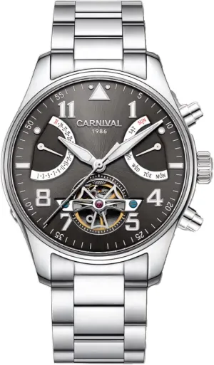 for Men dash figurative Sapphire Waterproof Calendar Luminous Fashion Tourbillon Mechanical Watch Automatic Watch 