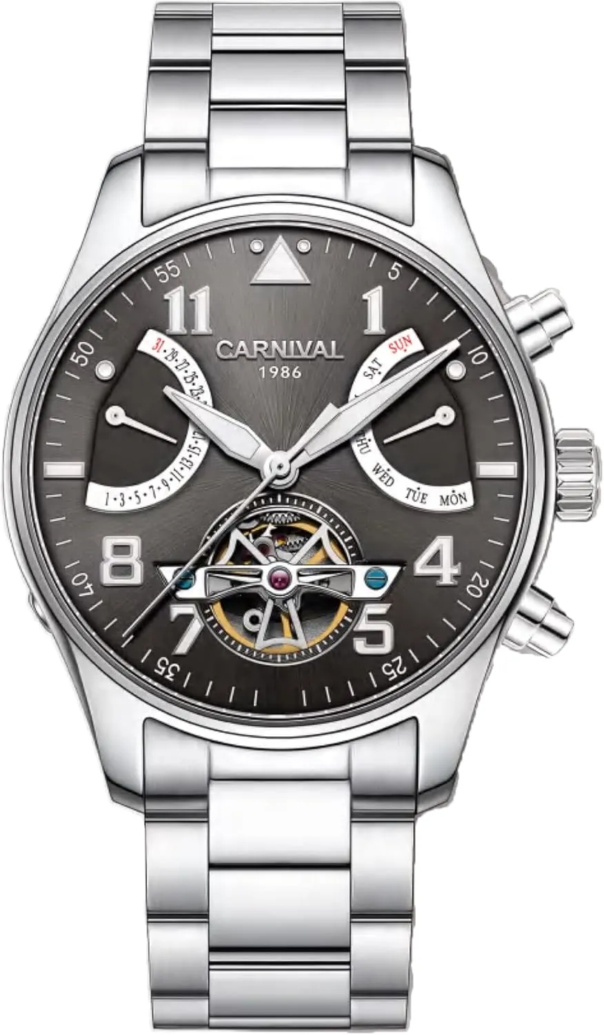 for Men dash figurative Sapphire Waterproof Calendar Luminous Fashion Tourbillon Mechanical Watch Automatic Watch 