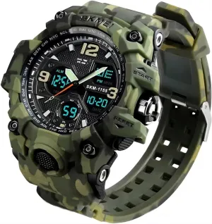 for Men Men's newberry Analog Military Sports Watch, Outdoor Waterproof Tactical Watch with LED Backlight Watches 