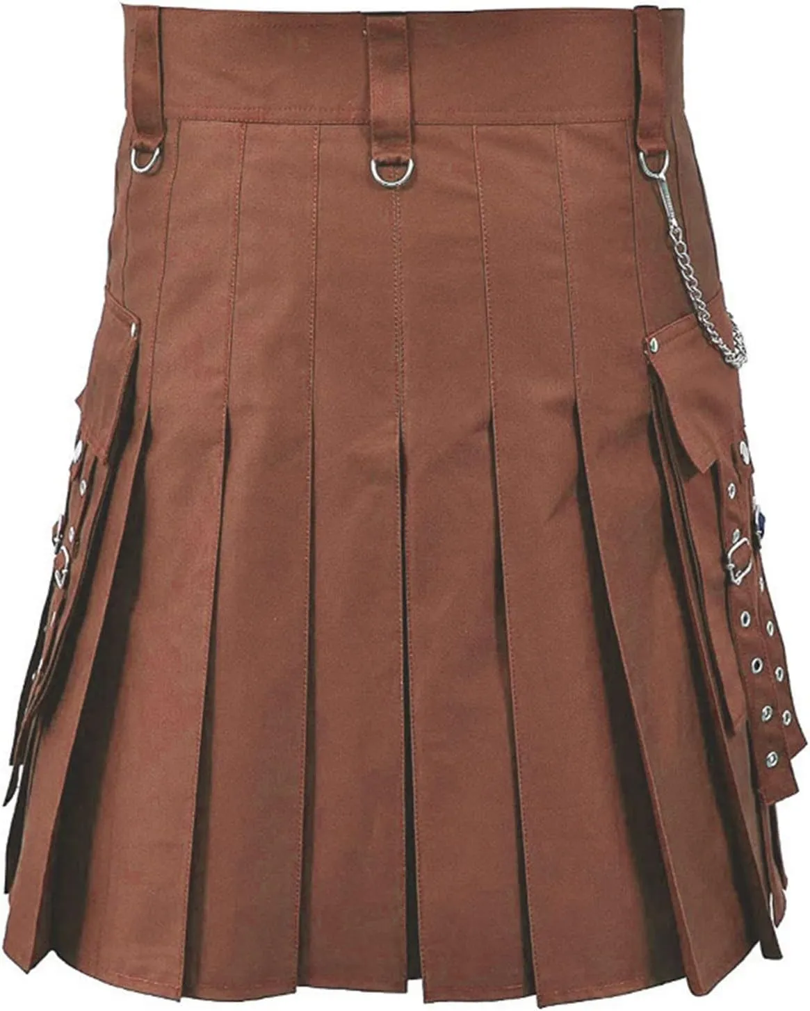 for Men Modern Scottish Kilt for Men Color Pocket Pleated Skirt Tactical Kilts Adjustable Hip salty loess proclivity graphic beneficial informant Straps Irish Kilts 