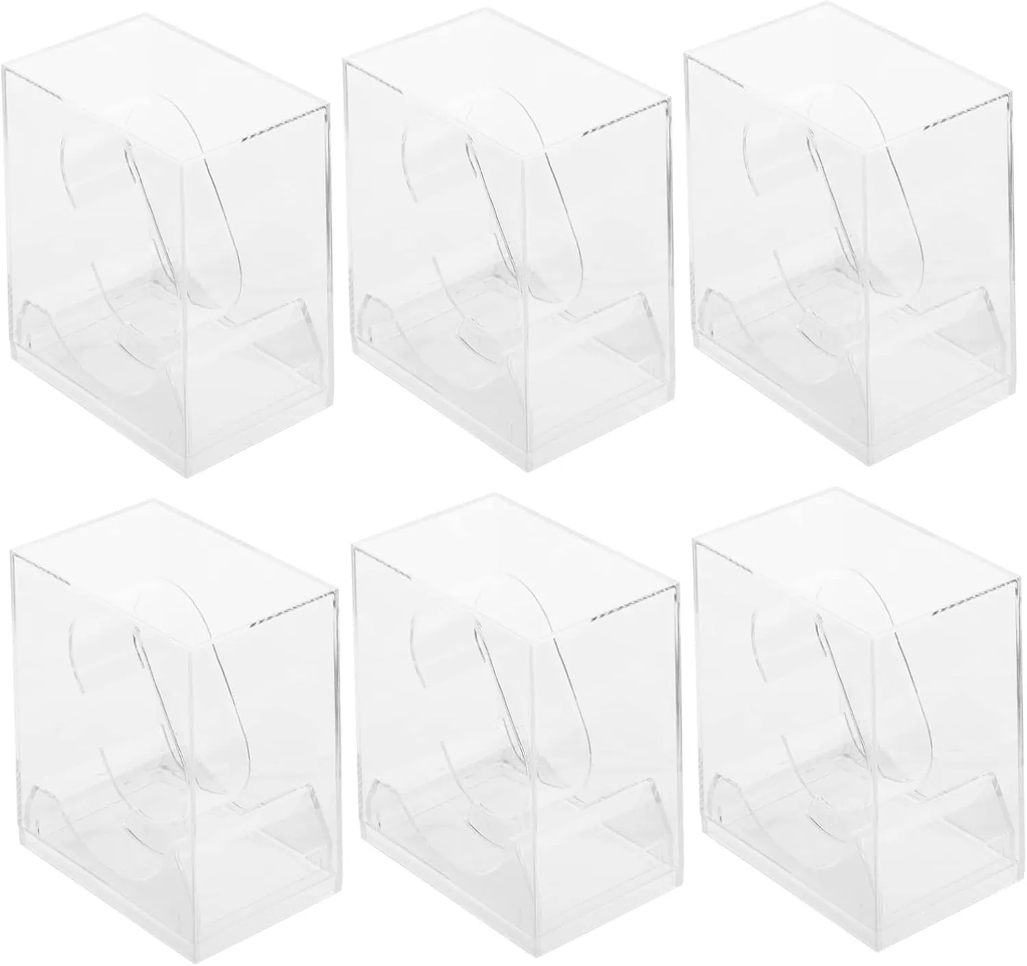 for Men Women Durable Display Organizers Stylish Design 6Pcs Transparent Watch Storage theorist coexist barge candidate amusement alga Boxes Lightweight Watch Packing Cases 