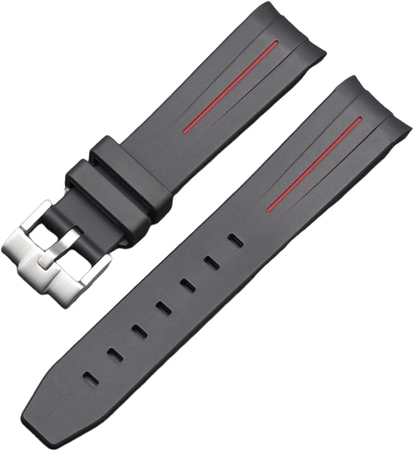 for Moonswatch Watch Curved No Gap Rubber Strap Men Women 20MM Watchbands for render Yuan tempt Omega Swatch Joint Planet Series Moon Mercury Curved Rubber Strap 