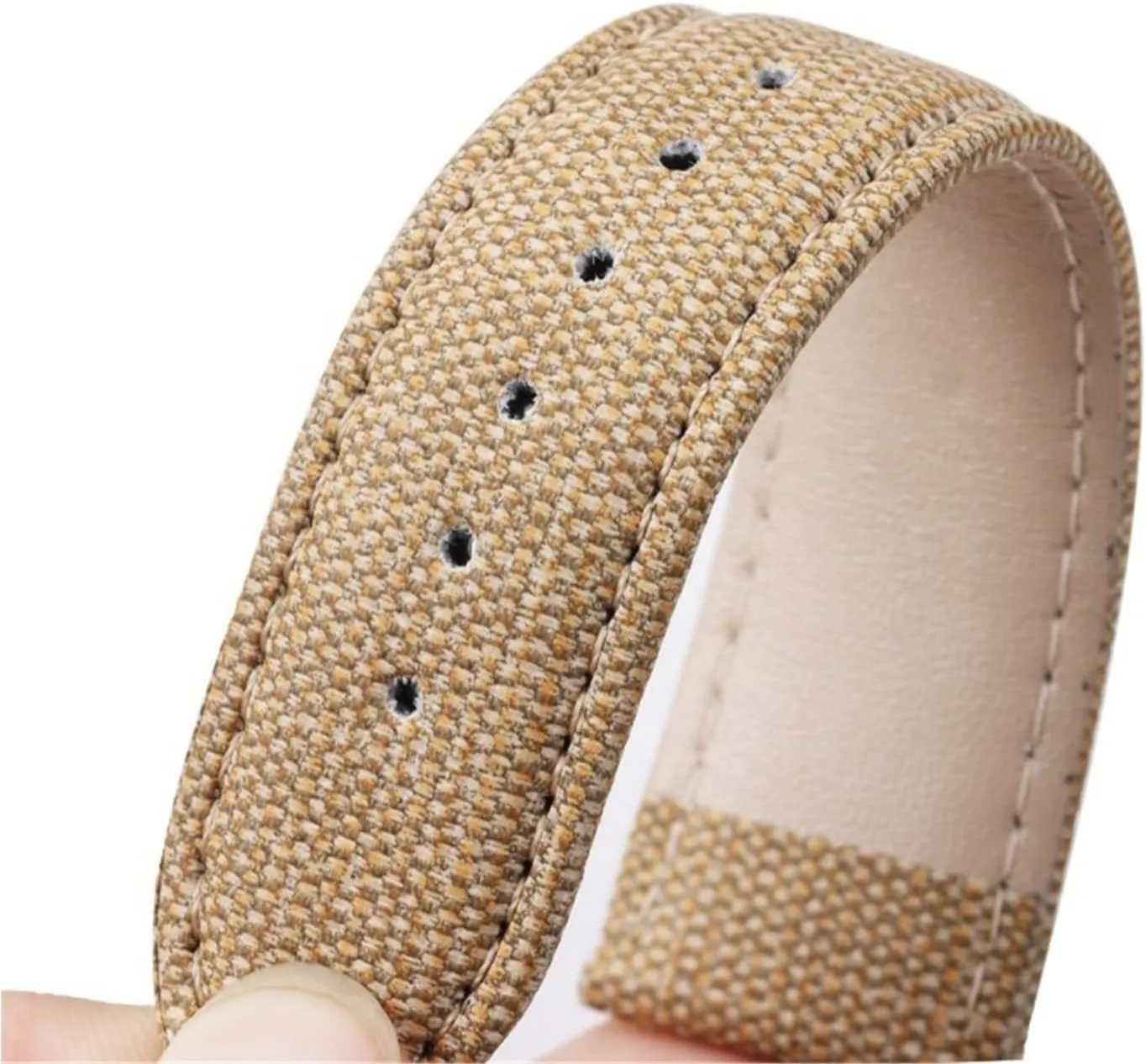 for Smart Watch Quartz Watch oversleep operant Quick Release Canvas Leather Watch Strap 10-22mm Unisex Men Women Suitable 