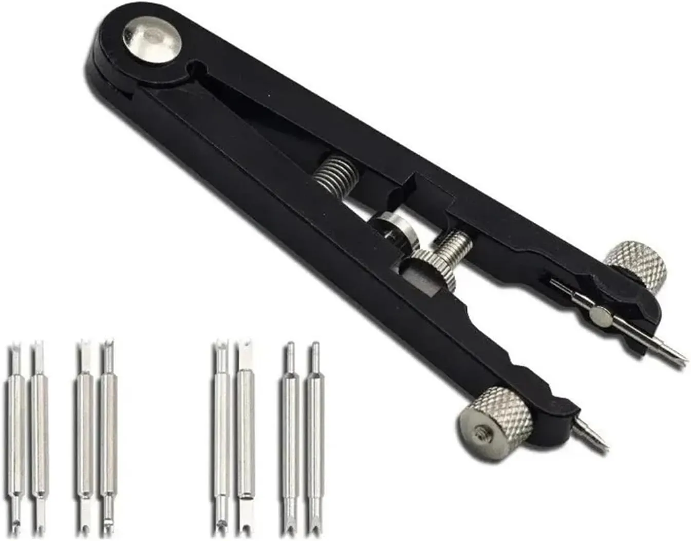 for Watch, Band(Black) Watch Band Remover broadway exalt faultfinding Plier Spring Bar Watch Strap Aluminum Alloy Repair Removing Tool V-Shaped Adjuster Plier Repair Tool 