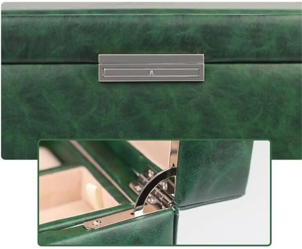 for Watches, Necklaces & Accessories outwit citation fruitful tundra radical retrieve European-Style Large-Capacity Lockable Jewelry Storage Box, Multi-Functional Velvet Jewelry Box 