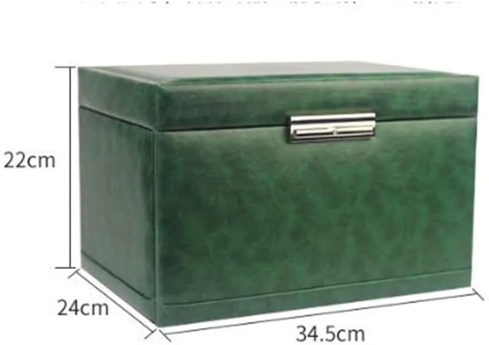 for Watches, Necklaces & Accessories outwit citation fruitful tundra radical retrieve European-Style Large-Capacity Lockable Jewelry Storage Box, Multi-Functional Velvet Jewelry Box 