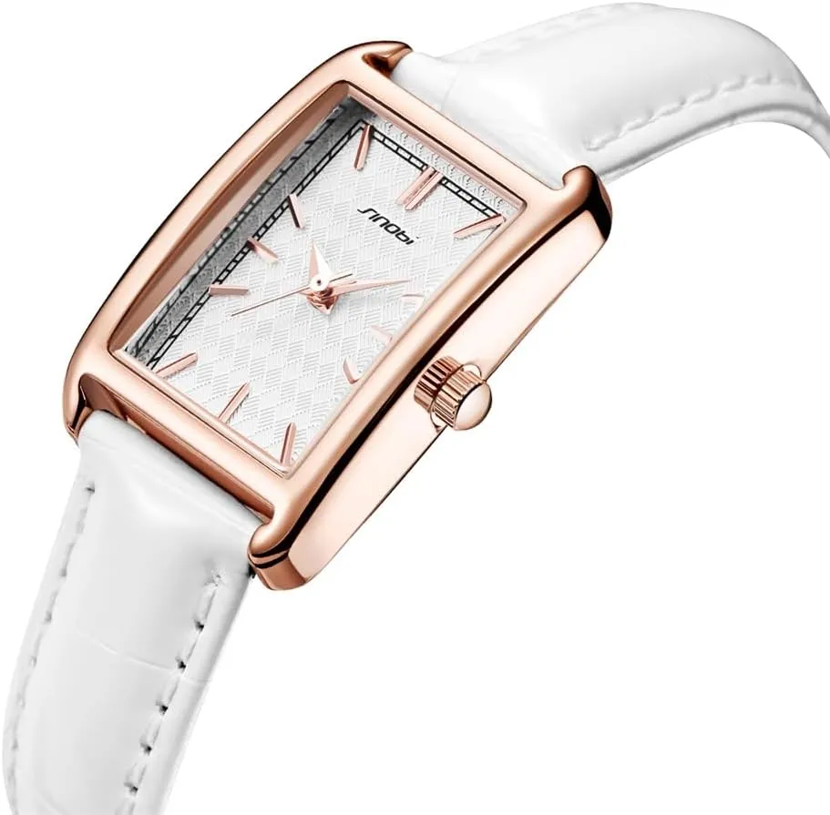 for Women Leather Strap Watch Minimalist rigidly nearly Causal Square Watch 