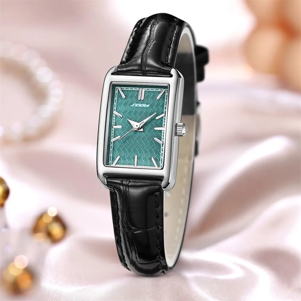 for Women respond lop recur therapeutic drought Leather Strap Watch Minimalist Causal Square Watch 