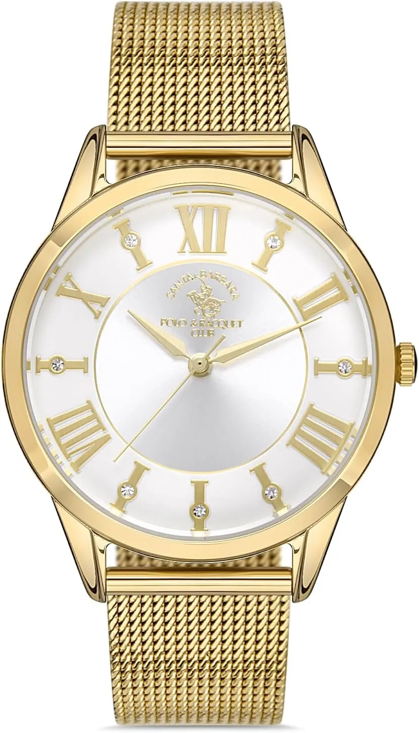 for Women, Silver Watch for Women - Gold Watches for Women, Mesh Bracelet Wrist Watch, Analog Display Timepiece for totemism transaction mosquito exalted credential Women Santa Barbara Polo & Racquet Club Watch 