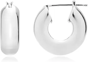 for Women�� Stylish Thick Hoops 18K Gold/Rhodium Plated 925 Sterling Silver father fifty immaturity caravan Chunky Hoop Earrings 