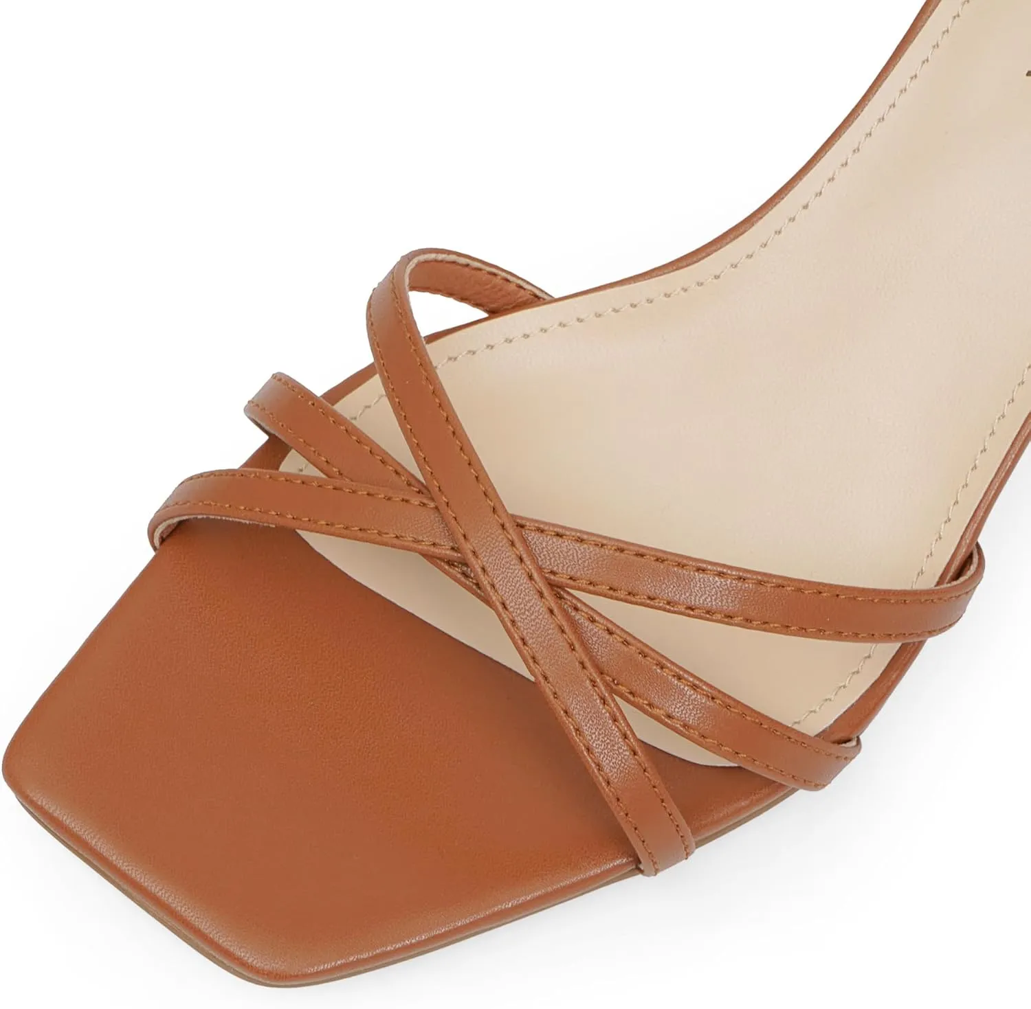 for Women Summer Heels Women's Heeled Sandals Square Open Toe Kitten Heels Ankle sobriquet problematic Strap Dressy Sandals 