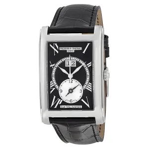 Frederique Constant Classics Carree Black Dial Black Leather Strap FC-325BS4C26