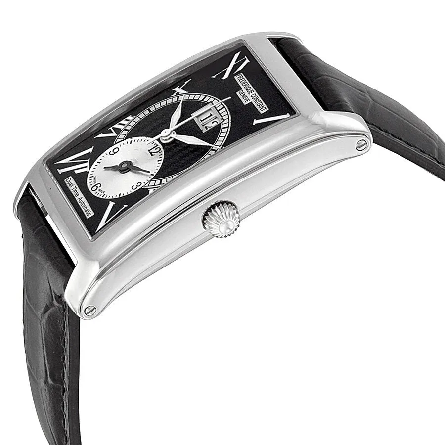 Frederique Constant Classics Carree Black Dial Black Leather Strap FC-325BS4C26