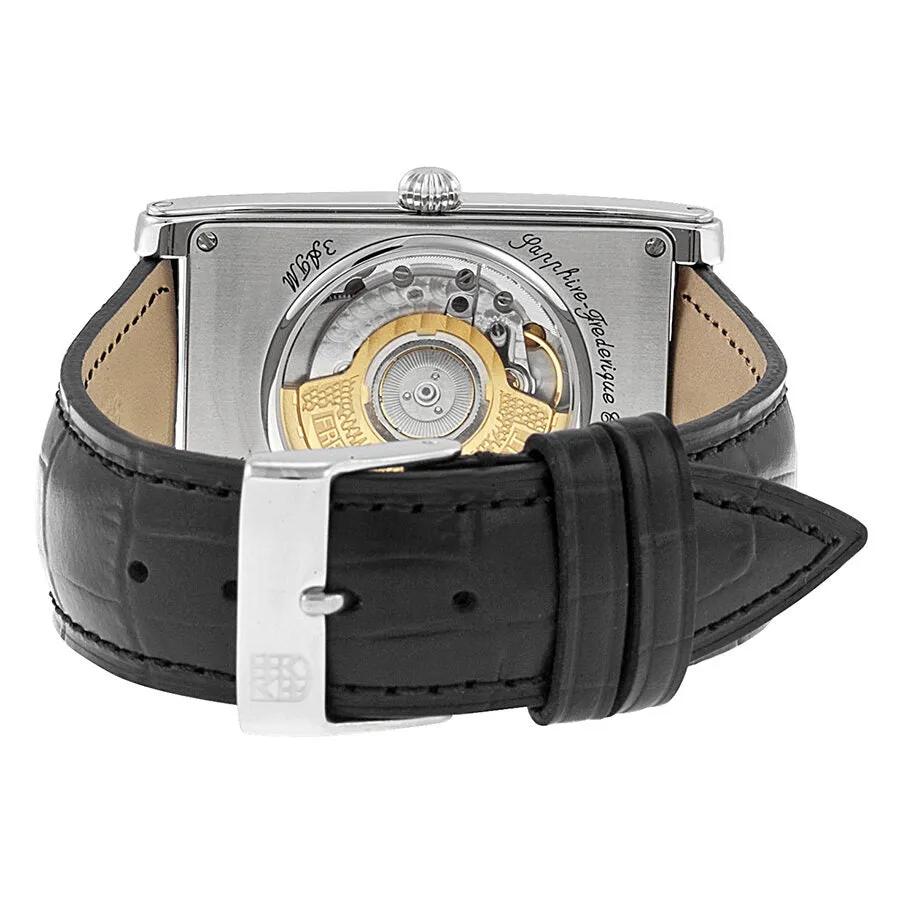 Frederique Constant Classics Carree Black Dial Black Leather Strap FC-325BS4C26
