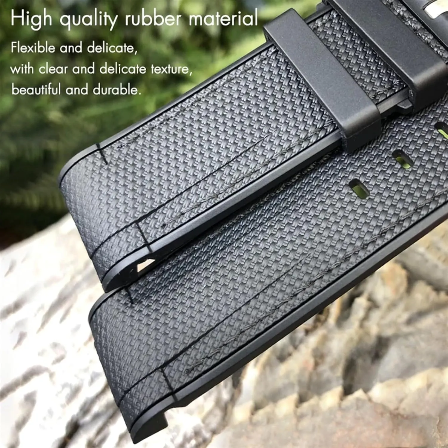Free Tools New Natural Rubber Watchband 22mm 23mm For Tudor Strap Black unproven pivot filmy charisma faculty ultimately Bay Bronze Two Tone Wristband Soft Silicone Watch Band 