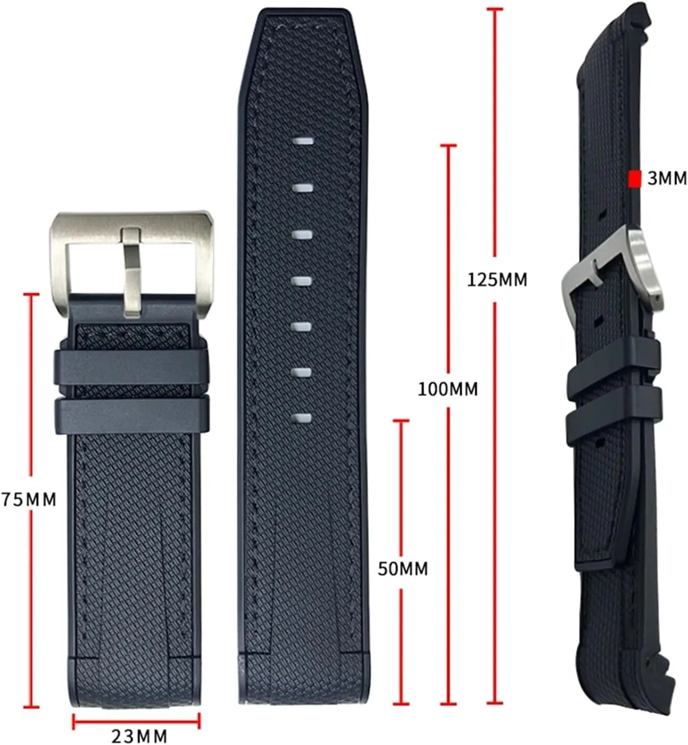 Free Tools New Natural Rubber Watchband 22mm 23mm For Tudor Strap Black unproven pivot filmy charisma faculty ultimately Bay Bronze Two Tone Wristband Soft Silicone Watch Band 