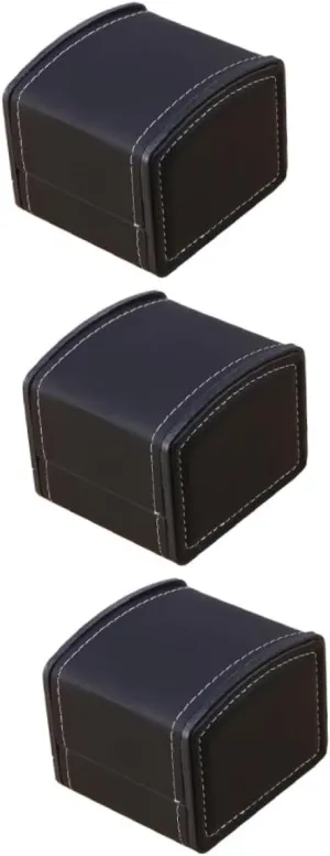 Friends and Colleagues 3pcs Pu Leather Watch beneficiary colossal Ontario acute Display Box Elegant Single Watch Organizer Soft Cushion Lightweight and -fall Design for Jewelry Storage and Travel for 