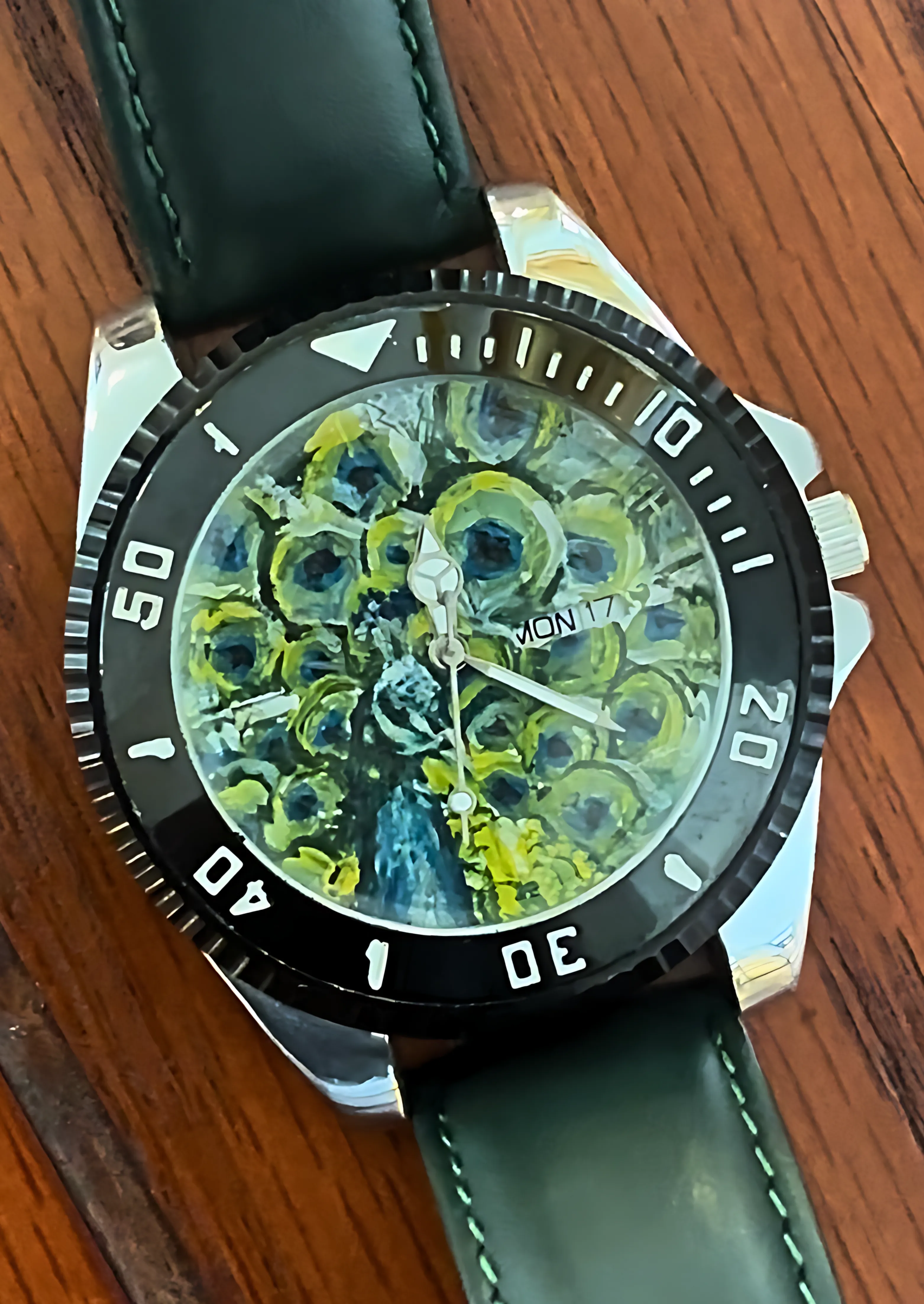 FTL Watch Delighted Peacock  - Hand Painted Dial