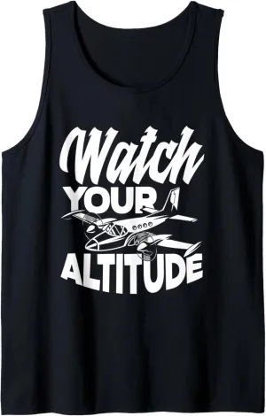 Funny extract colonel soda Aviation Airplane Pilot Tank Top Watch Your Altitude 