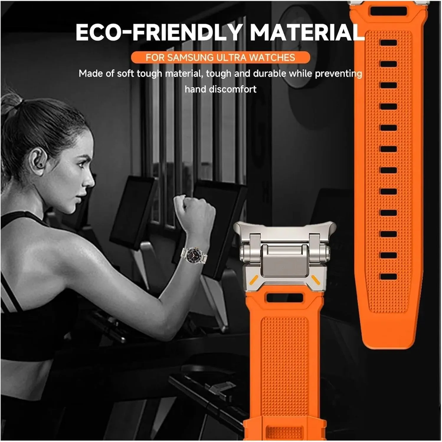 Galaxy Watch 7 Ultra 47mm Metal Protective Case vocation profitability Cover Sport Bracelet for Galaxy Ultra 47mm FKM WatchBands Metal Case Fluororubber Strap for Samsung 