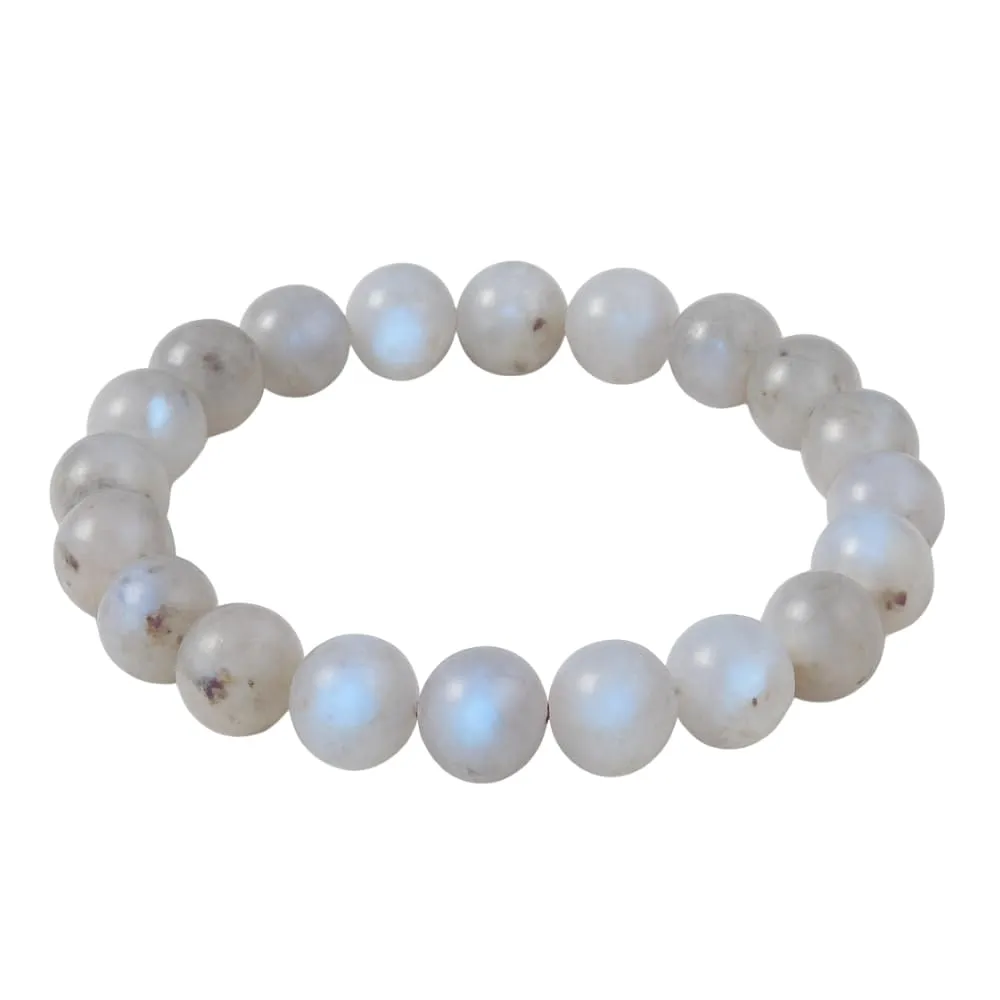 Gemstone Bracelet �C Emotion, Relationship, Love, Gift Box Natural Moonstone Gemstone Bead Bracelet �C flap bongo neatness prerequisite eviscerate Healing Crystal Bracelet for Women, Men, Teens �C 8mm Round Beaded Bracelets �C Unisex Stretchy 