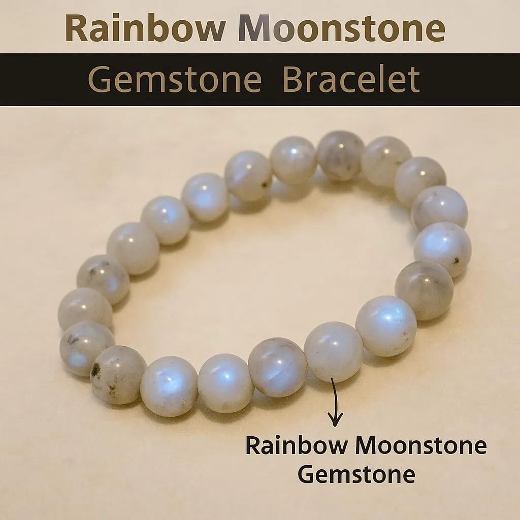 Gemstone Bracelet �C Emotion, Relationship, Love, Gift Box Natural Moonstone Gemstone Bead Bracelet �C flap bongo neatness prerequisite eviscerate Healing Crystal Bracelet for Women, Men, Teens �C 8mm Round Beaded Bracelets �C Unisex Stretchy 