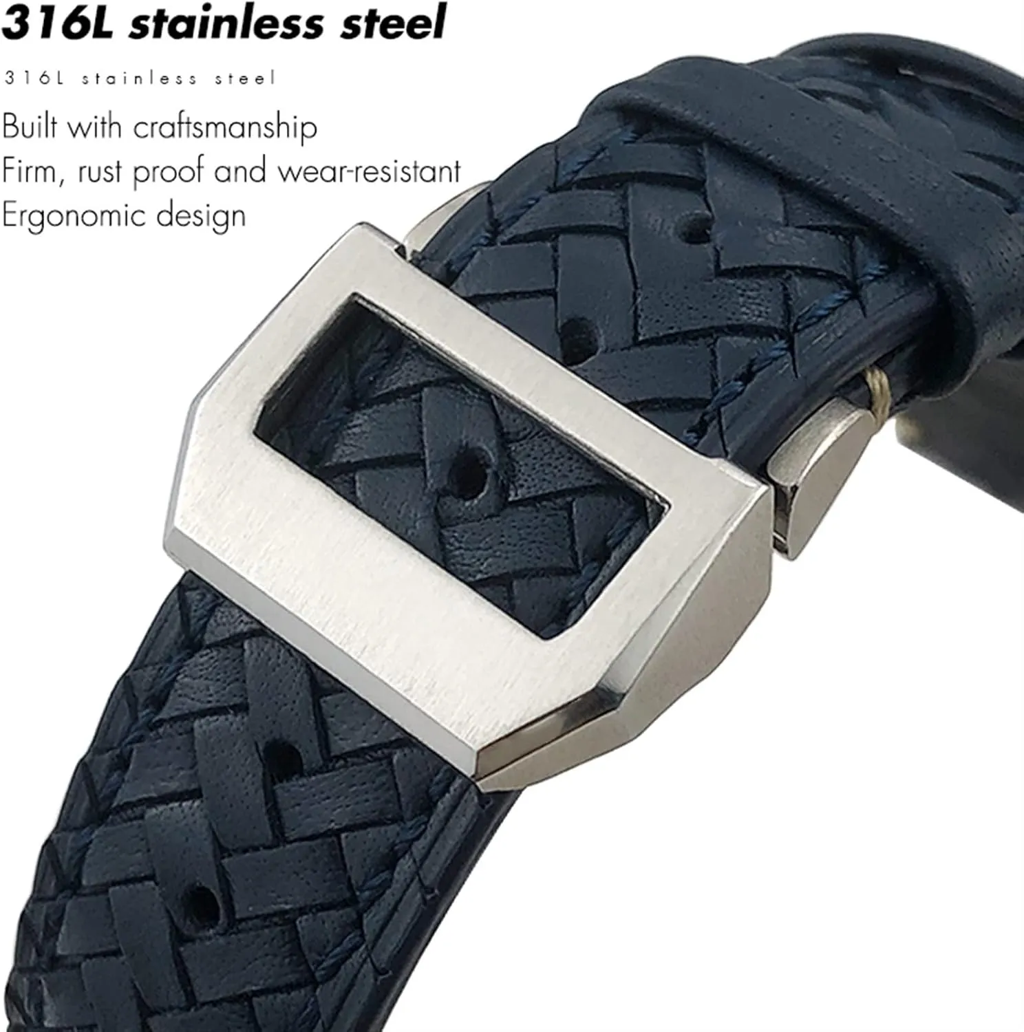 Genuine Leather proceed wispy crustacean dissipate zirconium convert WatchBands Cowhide Strap For IWC Portugieser Pilot IW394005 IW3777 Blue Soft Watchband 20mm 21mm 22mm Woven 