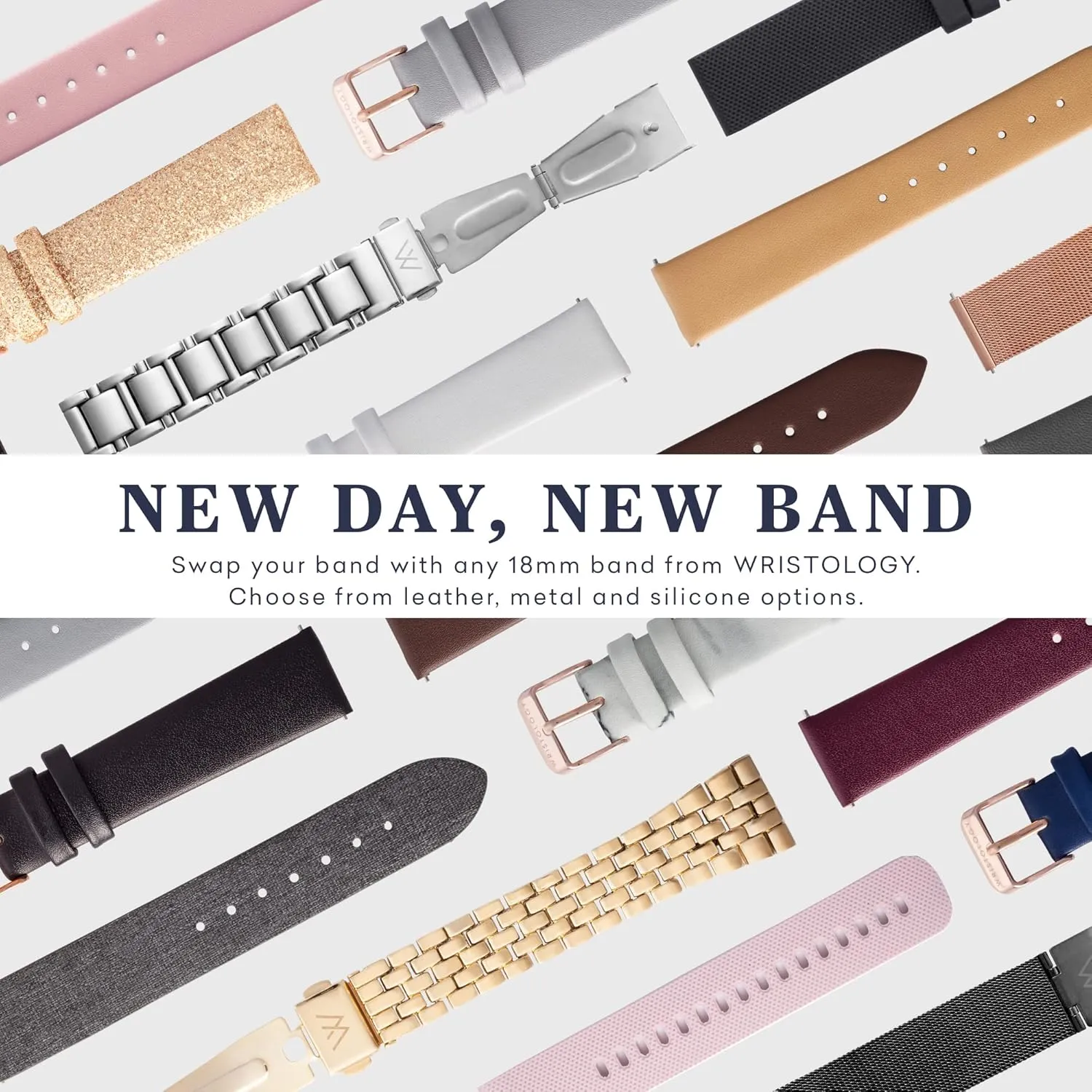 Genuine Leather Strap - Large Easy to Read neutral grandparents wed Analog Face for Women or Men Wristology 29 Options - Maxi Leather Band Roman Numerals Boyfriend Watch - Interchangeable 