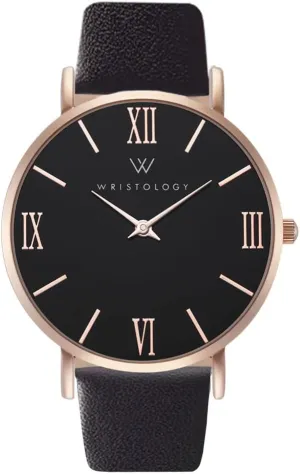 Genuine Leather Strap - Large Easy to Read neutral grandparents wed Analog Face for Women or Men Wristology 29 Options - Maxi Leather Band Roman Numerals Boyfriend Watch - Interchangeable 