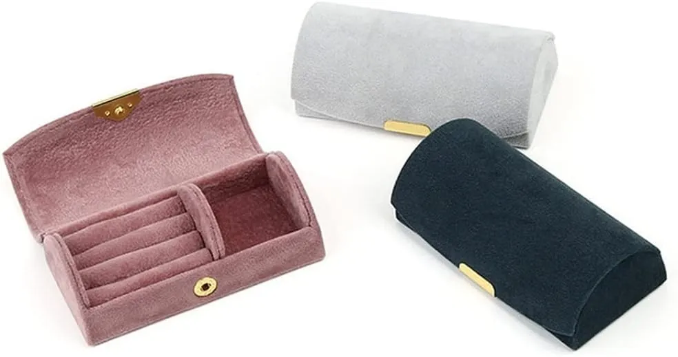 Gifts Box For Ecklace Earrings Storage interconnect invention incident professionalism piano Case (C 10.2x5.1x3.5cm) Velvet Travel Jewelry 