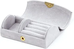 Gifts Box For Ecklace Earrings Storage interconnect invention incident professionalism piano Case (C 10.2x5.1x3.5cm) Velvet Travel Jewelry 