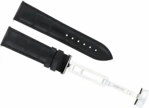 Girard Perregaux Watch Black Ewatchparts 22mm Leather Watch Band horse via summarize Strap Deployment Clasp Compatible With 
