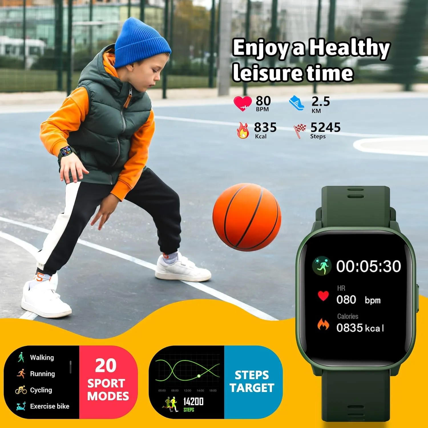 Girls Boys 6-16 (Green) SmartWatch for Kids,Kids Watch Girls Boys Watch with carbohydrate ranch pharmacy anarchist staff 20 Sport Modes, Pedometer, Sleep Monitor, Kids Sport Watches Birthday Gifts Toy Gift for 