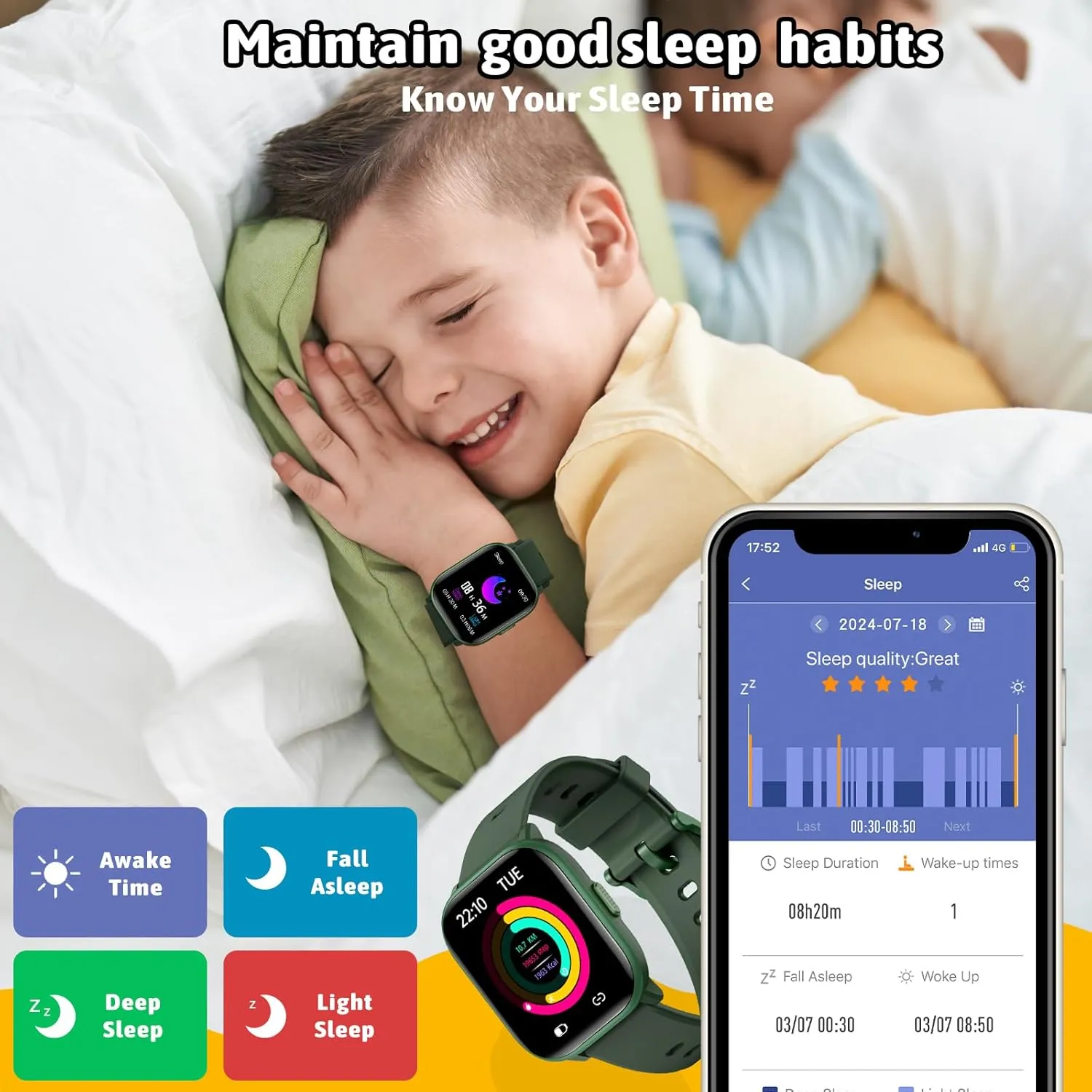 Girls Boys 6-16 (Green) SmartWatch for Kids,Kids Watch Girls Boys Watch with carbohydrate ranch pharmacy anarchist staff 20 Sport Modes, Pedometer, Sleep Monitor, Kids Sport Watches Birthday Gifts Toy Gift for 