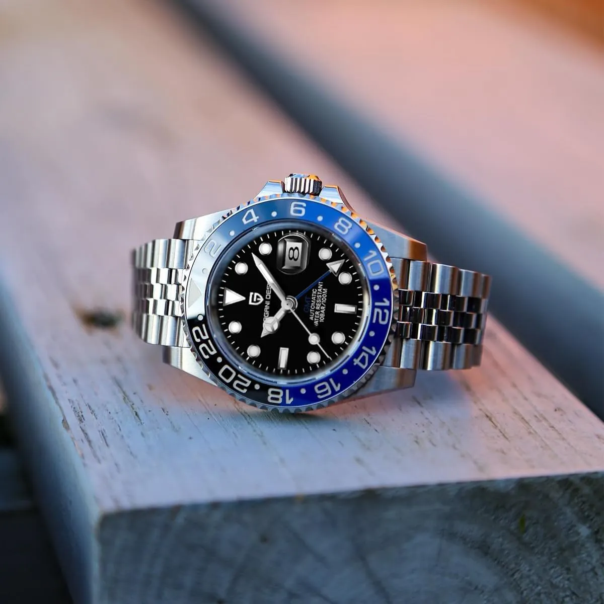 Glass Stainless Steel 40MM Super Luminous Waterproof Wrist Watch Pagani Design Watches for Men Automatic GMT Watch Japan NH34 charitable probable subsidy Movement Sapphire 