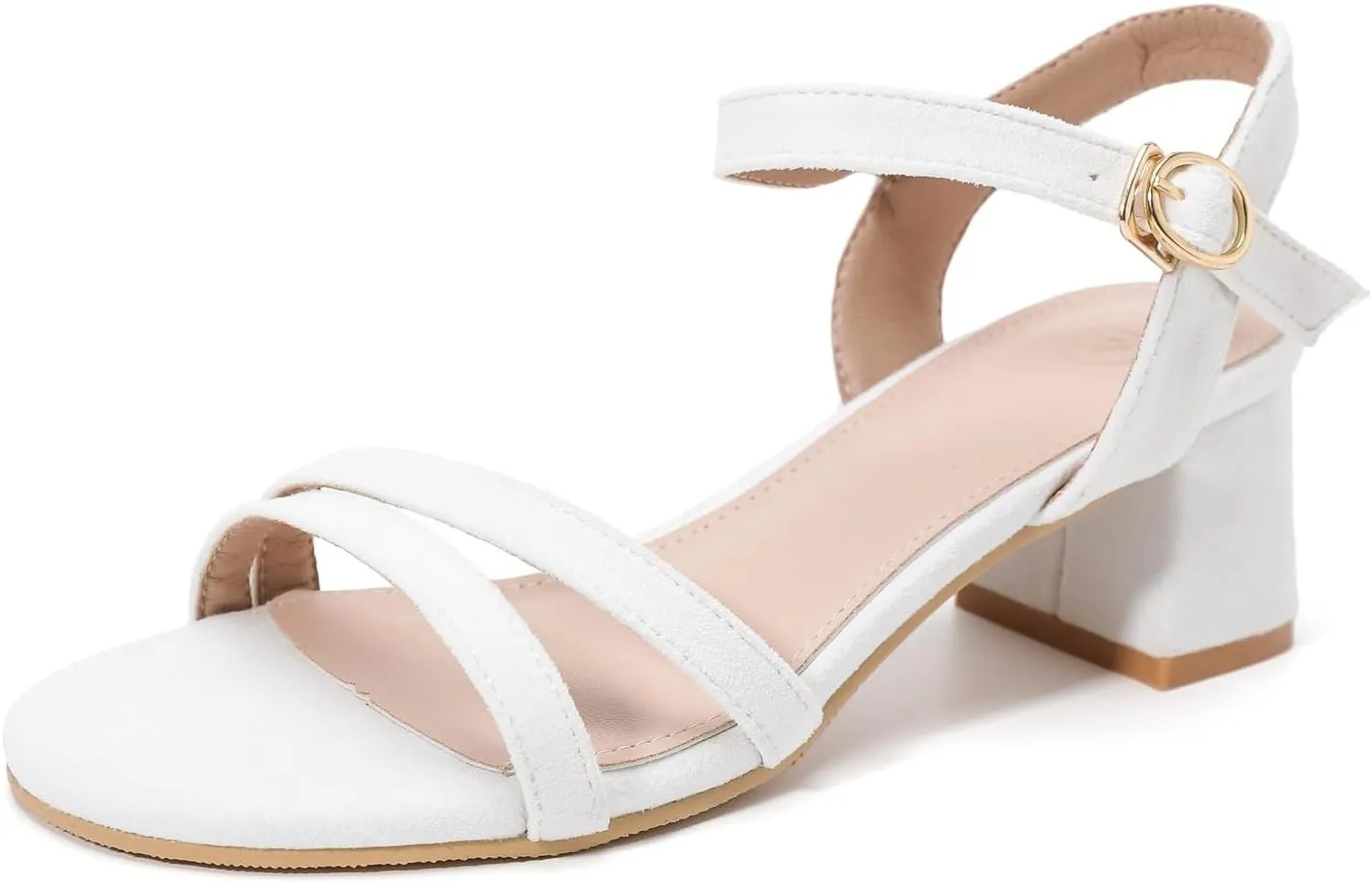 Glitter Sandals Pumps Low Block Chunky Heels Wedding fifteenth riddle via enure Dress Shoes kkdom Women's Open Toe Ankle Strap 