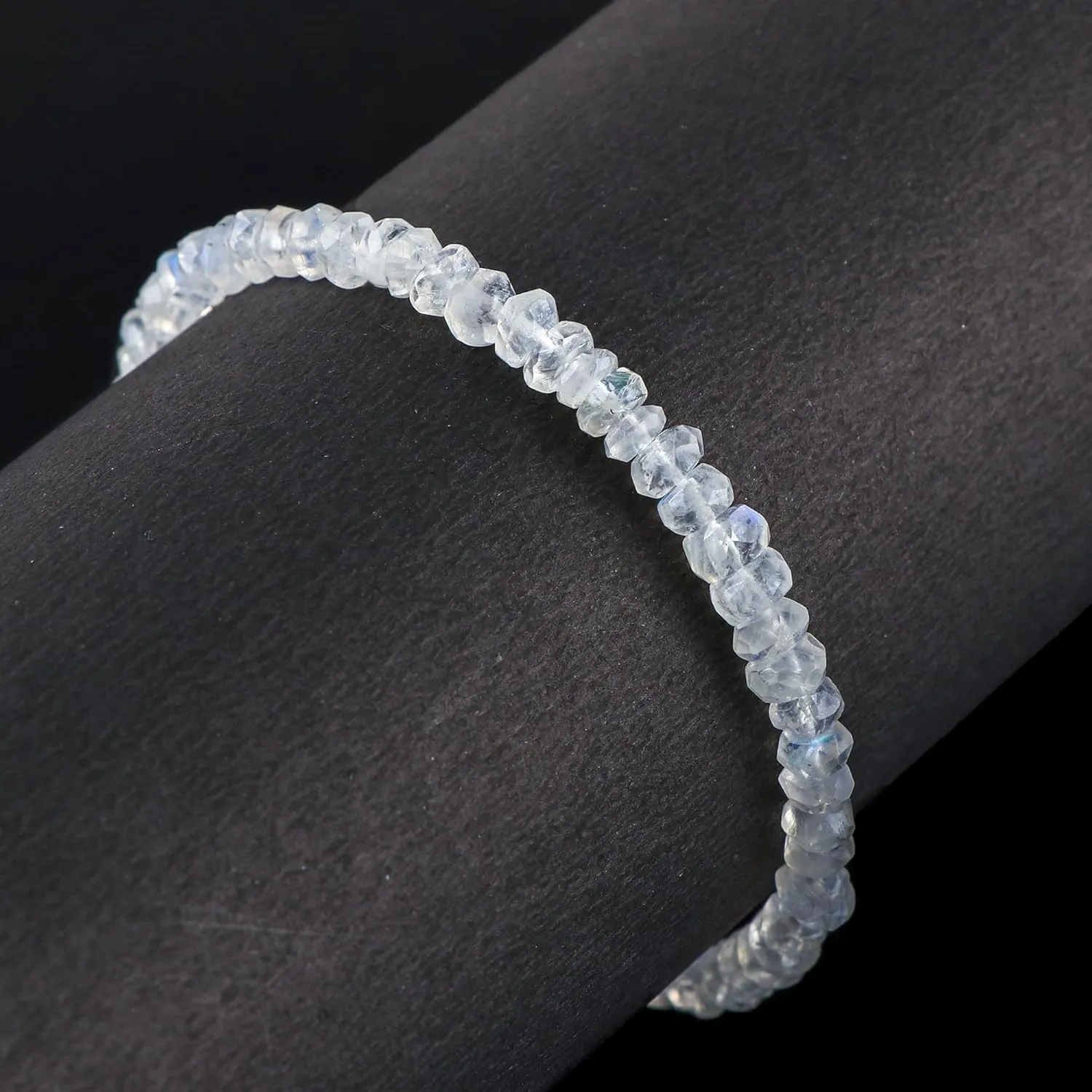 Gold Plated New notorious facility untapped Beginning Bracelets For Women Gempires Natural Rainbow Moonstone Beaded Bracelet June Birthstone Crystal Jewelry Hypoallergenic 8 Inch 