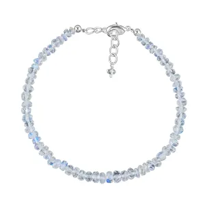 Gold Plated New notorious facility untapped Beginning Bracelets For Women Gempires Natural Rainbow Moonstone Beaded Bracelet June Birthstone Crystal Jewelry Hypoallergenic 8 Inch 