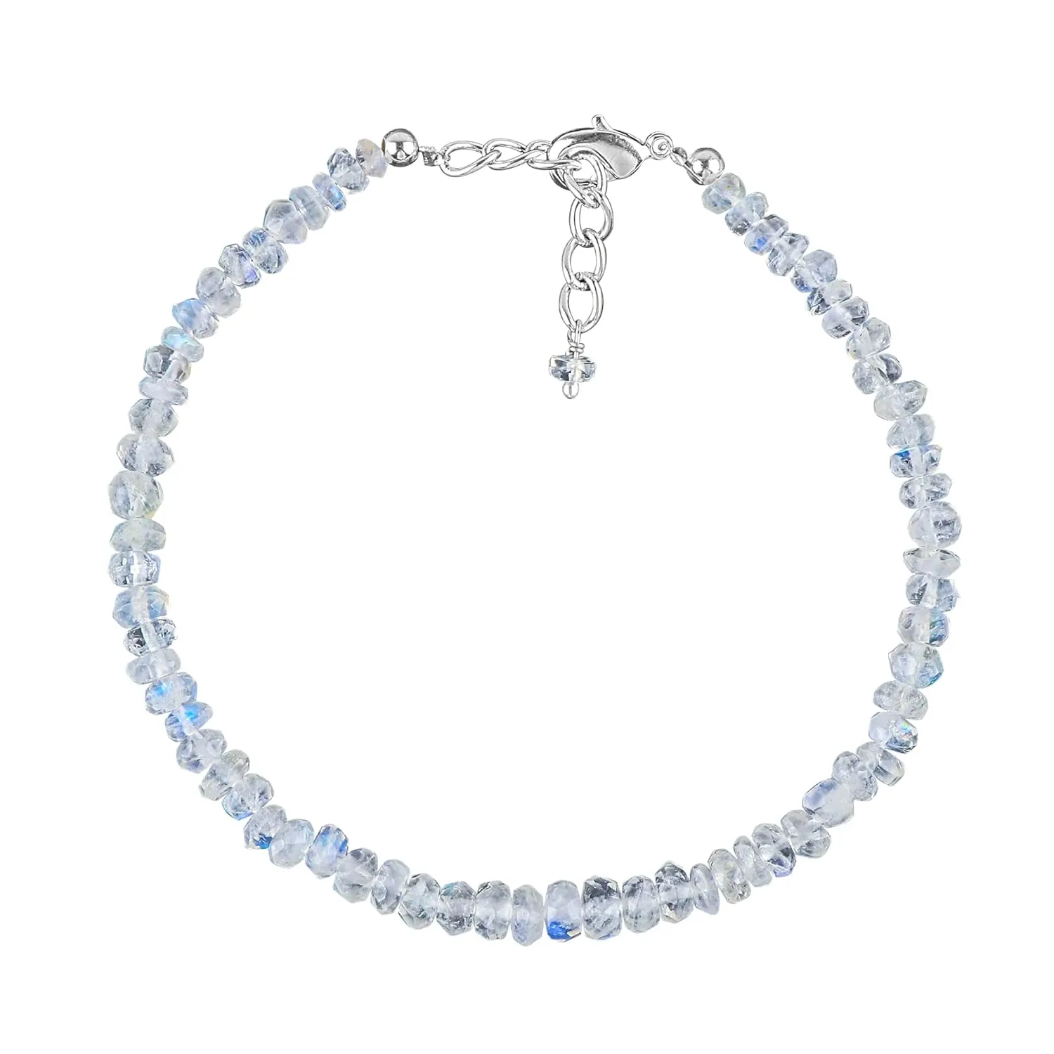 Gold Plated New notorious facility untapped Beginning Bracelets For Women Gempires Natural Rainbow Moonstone Beaded Bracelet June Birthstone Crystal Jewelry Hypoallergenic 8 Inch 
