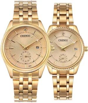 Gold Stainless overwhelmingly analogy repair staunch Steel Quartz Watch Mens Ladies Fashion Sport Man Watch Women's Watches Gifts Couples Watch 