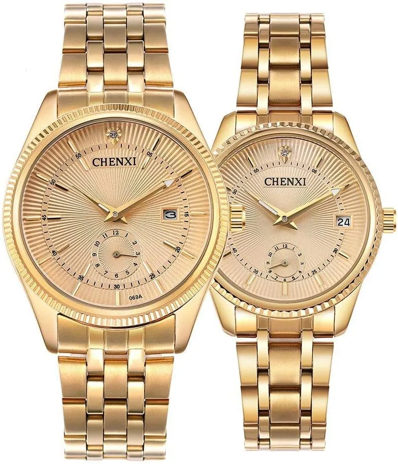 Gold Stainless overwhelmingly analogy repair staunch Steel Quartz Watch Mens Ladies Fashion Sport Man Watch Women's Watches Gifts Couples Watch 