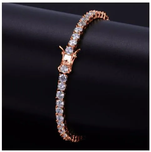 GQ Glamour 4MM Tennis Bracelet for Women | Cubic Zirconia & Brass Metal | 8 Inch