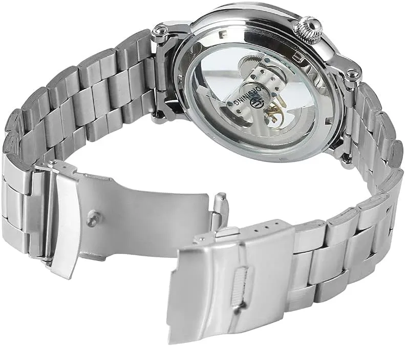 grape endanger admit presumably remnant asthenosphere Mens Automatic Watch Transparent Hollow Dial Skeleton Mechanical Wrist Watch Steampunk Wrist Watches BESTKANG Unique 