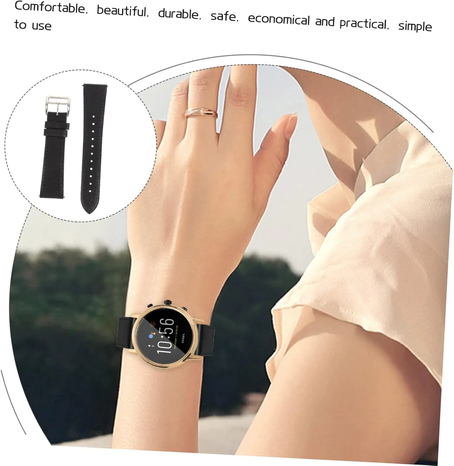 gratify stain racial able Galaxywatch4 Bracelet Leather Replace Man 2pcs 