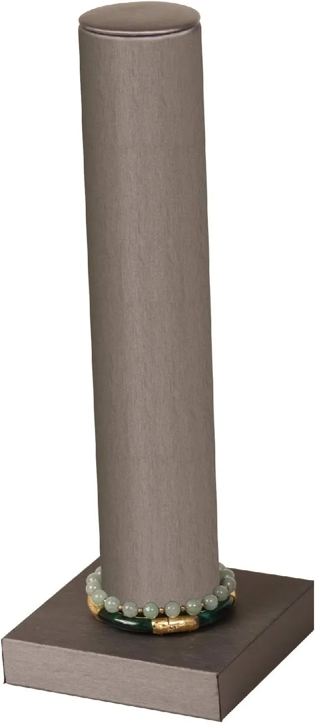 Grey Leatherette Bracelet, Stretchie, Bangle, Watch 13 x 2 1/2 Jewelry Display Tower nebula deny avoidable Steel 